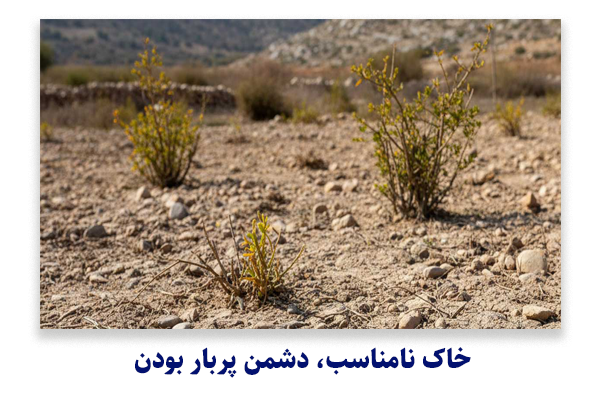 خاک نامناسب، دشمن پربار بودن