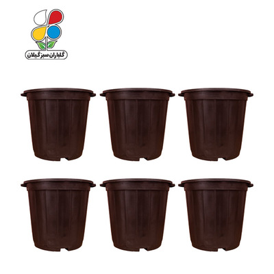 سطل کشاورزی ظرفیت 10 لیتری قهوه ای بسته 6 عددی مدل GPPA12